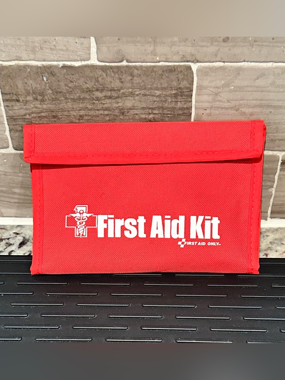 Vintage First Aid Only Red Car First Aid Kit Pouch with Supplies